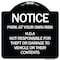 Signmission Park at Your Own Risk H.O.A. Not Responsible for Theft or Damage to Vehicles o, A-DES-BW-1818-23536 A-DES-BW-1818-23536 - alternate 1
